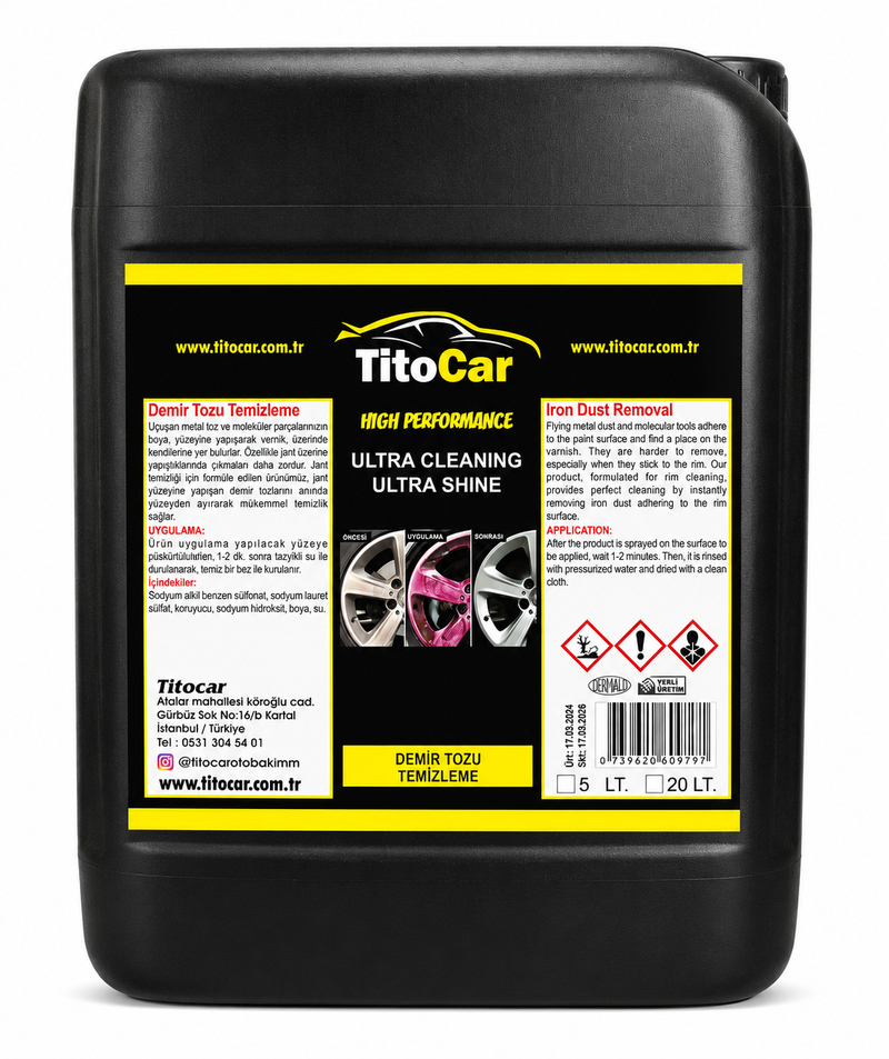 TitoCar IJzerstof & Velgenreiniger Vloeistof 5 lt