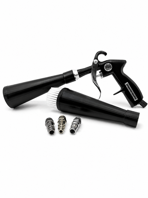 Interieur Reinigingspistool met Borstel & Blaasmond Set